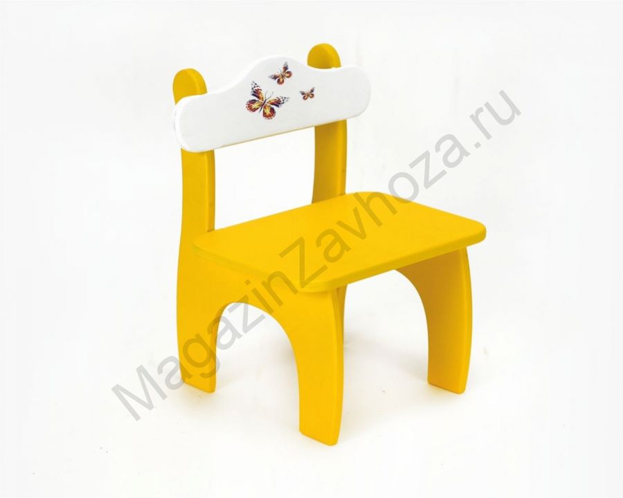 Стул для кукол деревянный БАБОЧКИ