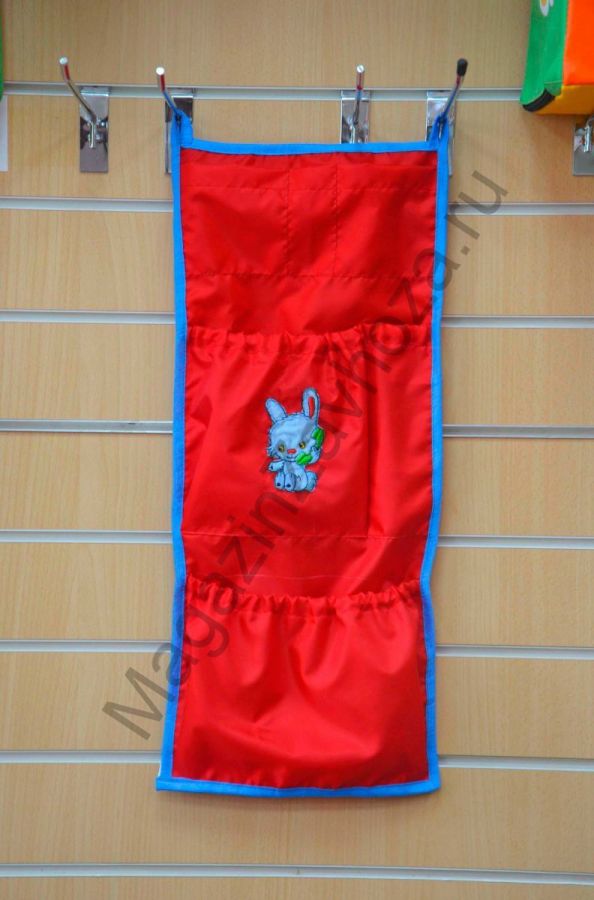 Кармашек на шкафчик в детский сад, 2 петельки