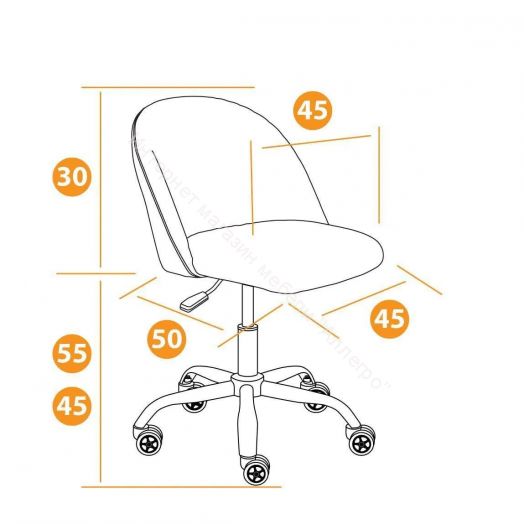 Кресло MELODY флок , коричневый, 6