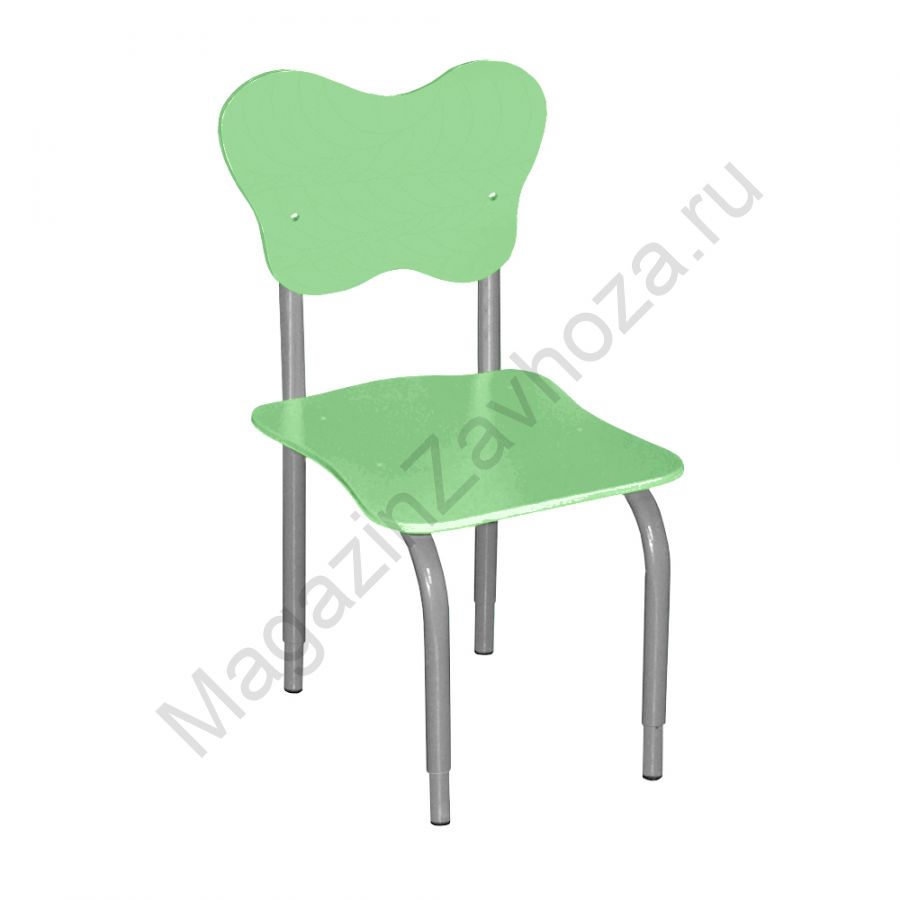 СТУЛ НА М/К РЕГУЛИРУЕМЫЙ 2 МДФ ФИГУРНЫЙ (САЛАТОВЫЙ)