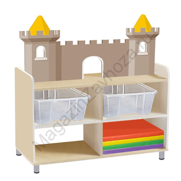 ТУМБА ДЛЯ ИГРУШЕК И ПОСОБИЙ 7 ДВУСТОРОННЯЯ НА МЕТАЛЛИЧЕСКИХ НОЖКАХ