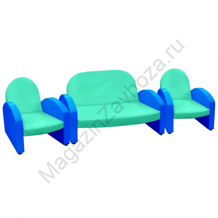 НАБОР "ЭКОНОМ" ДИВАН 154 БИРЮЗОВЫЙ 2