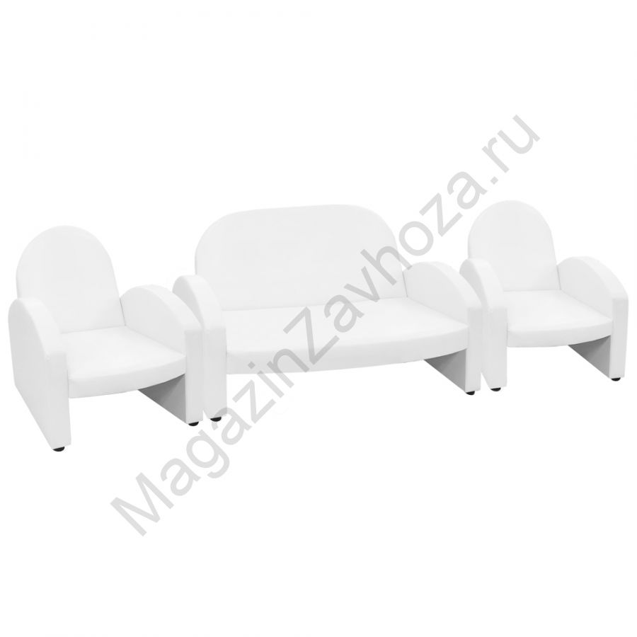 НАБОР "ЭКОНОМ" ДИВАН 154 БЕЛЫЙ 1