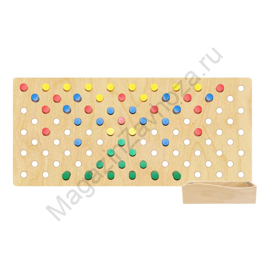 ПАНЕЛЬ БИЗИБОРД МОДЕЛЬ 9 "ЦВЕТНЫЕ ПАЛОЧКИ" (фанера)