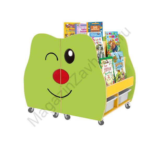 ТУМБА ДЛЯ ИГРУШЕК И ПОСОБИЙ 14 С ДЕКОРОМ И КОНТЕЙНЕРАМИ