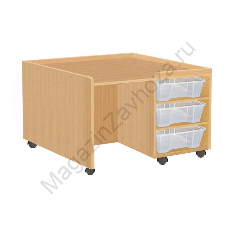 МНОГОФУНКЦИОНАЛЬНЫЙ СТОЛ 3 ящика без полки без дороги