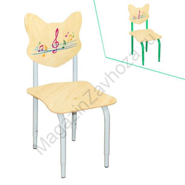 СТУЛ ДЕТСКИЙ НА МЕТАЛЛОКАРКАСЕ РЕГУЛИРУЕМ 100 ( МУЗЫКА )