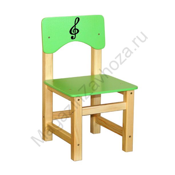 СТУЛ ДЕТСКИЙ МАССИВ+МДФ НЕРЕГУЛИРУЕМЫЙ 16 (СКР. КЛ. ЧЁРН)