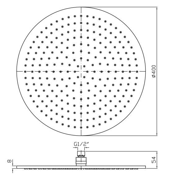 Тропический душ Zucchetti Closer 40 см Z94267 ФОТО