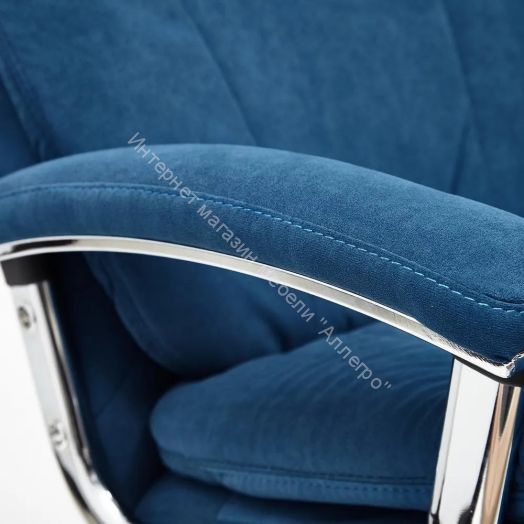 Кресло SOFTY LUX флок , синий, 32