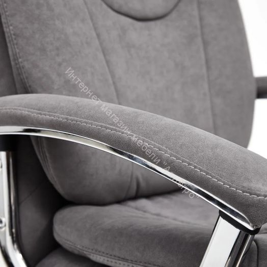 Кресло SOFTY LUX флок, серый, 29
