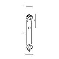 Ручка на планке Venezia Casanova PL96 WC-2. схема