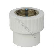 Муфта   комбинир. 20х1/2"  ВР  AQUAGID/EVER® plast БЕЛЫЙ