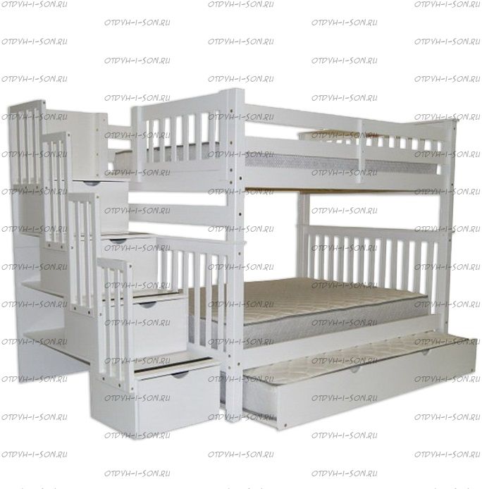 Кровать трехъярусная (двухъярусная) Атлант