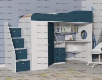 Кровать-чердак Кадет-1 с универсальной лестницей-тумбой