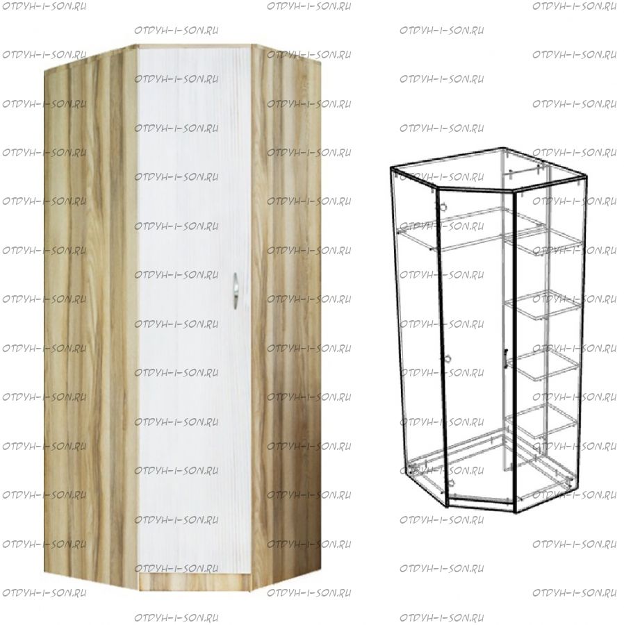 Шкаф угловой Кадет (78х48х200)