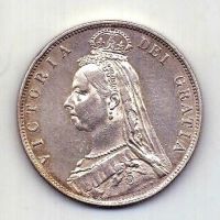 1/2 кроны 1889 Великобритания UNC