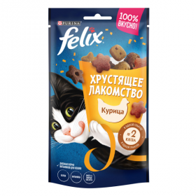 Лакомство для кошек Felix Хрустящее Лакомство с курицей 60 гр