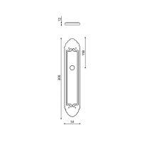 Ручка на планке Venezia Versale PL90 WC-2. схема