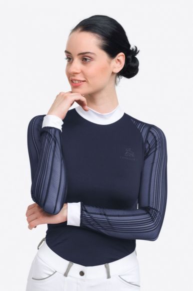 Рубашка -Contessa- Длинный рукав. Cavalliera. Синий