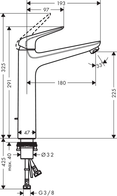 Смеситель Hansgrohe Novus для раковины 71123000 ФОТО