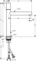 Смеситель Hansgrohe AXOR Uno для раковины 45003000 схема 1