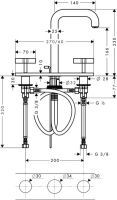 Смеситель Hansgrohe AXOR Citterio для раковины 39134000 схема 1