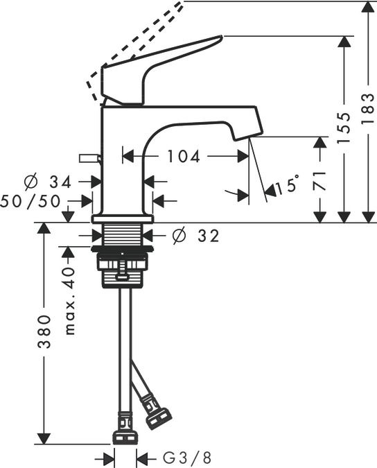 Смеситель Hansgrohe AXOR Citterio M для раковины 34016000 ФОТО