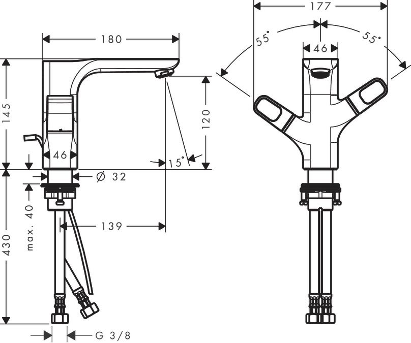 Смеситель Hansgrohe AXOR Urquiola для раковины 11024000 ФОТО