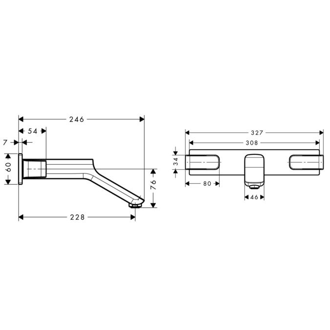 Смеситель Hansgrohe AXOR Urquiola для раковины 11043000 схема 1