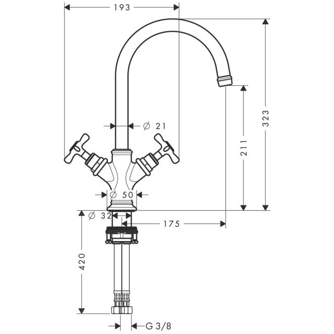 Смеситель Hansgrohe AXOR Montreux для раковины 16506000 ФОТО