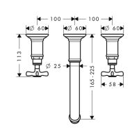 Смеситель Hansgrohe AXOR Montreux для раковины 16532820 схема 1