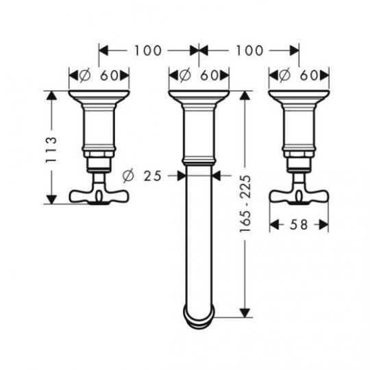 Смеситель Hansgrohe AXOR Montreux для раковины 16532820 ФОТО