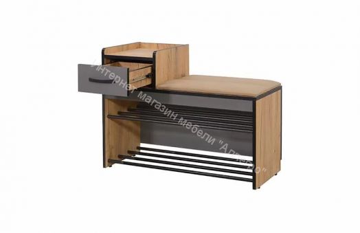 Тумба Ольга-Лофт 5 (Дуб Крафт Золотой/Темно-Серый)