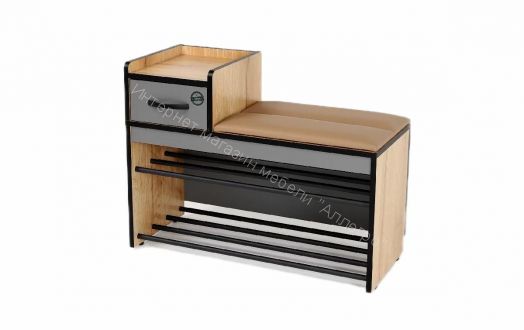 Тумба Ольга-Лофт 5 (Дуб Крафт Золотой/Темно-Серый)