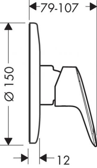 Смеситель Hansgrohe Logis для душа 71606000 схема 1