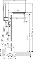 Смеситель Hansgrohe AXOR Urquiola для ванны с душем 11422000 схема 1