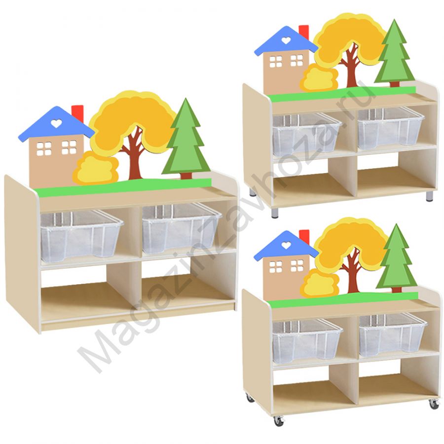 ТУМБА ДЛЯ ИГРУШЕК И ПОСОБИЙ 21 С КОНТЕЙНЕРАМИ