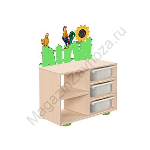 СТОЙКА ЗОНИРОВАНИЯ 4 СТЕЛЛАЖ 4 С ДЕКОРОМ