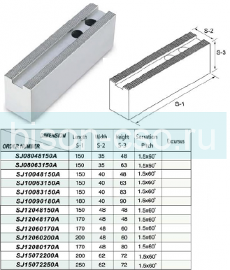 Комплект сырых длинных кулачков SJ10063150A TAIKI 1,5х60