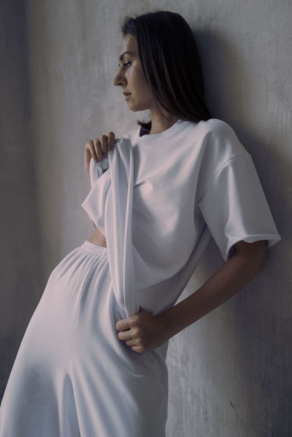 Футболка оверсайз белая