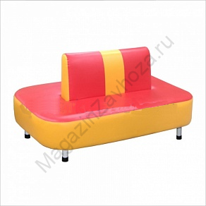 МЯГКАЯ БАНКЕТКА ДЕТСКАЯ ПРЯМОУГОЛЬНАЯ (СО СПИНКОЙ) 12 КРАСНАЯ