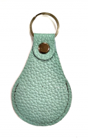 Брелок кожаный, цвет светло-зеленый приглушенный