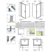 Душевое ограждение Radaway Nes 8 KDJ II с распашной дверью схема 2
