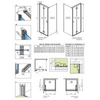 Душевой уголок Radaway Nes KDJ B со складной дверью схема 2