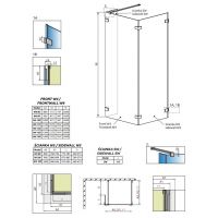 Свободностоящий душевой уголок Walk-in Radaway Euphoria IV схема 2