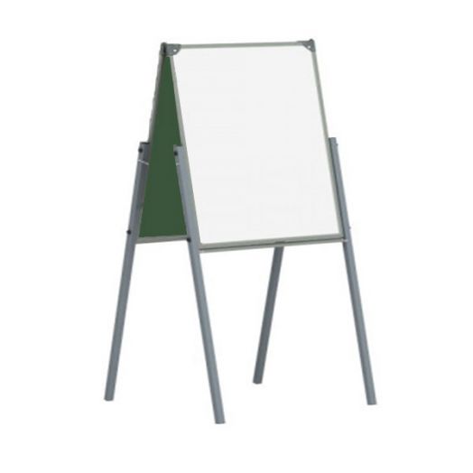 Мольберт двухсторонний для маркера и мела 100х75 см