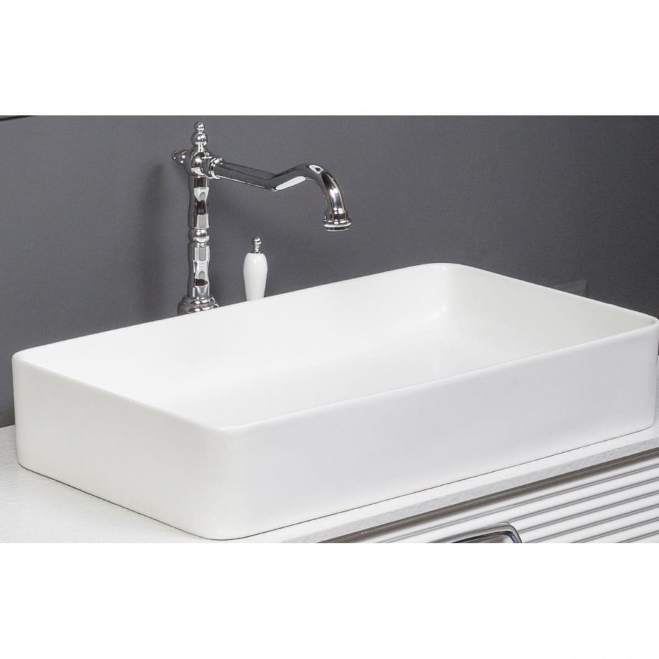 Изображение Раковина керамика прямоугольная белая Armadi Art Vallessi 872