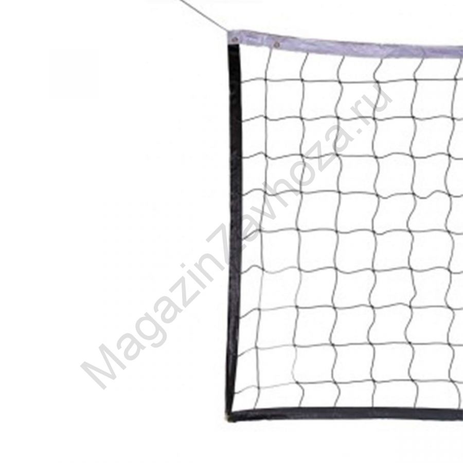 Сетка волейбол Д=2,5 мм  яч. 100*100 белый  Размер 1,0 * 9,5 м  обш.  верх лента 5 см ПП