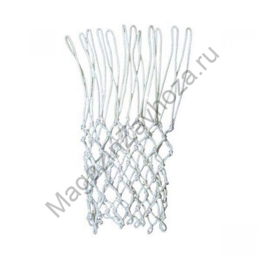 Сетка баскетбол Д=6,0 мм, цв белый профи ПА (1 шт.)